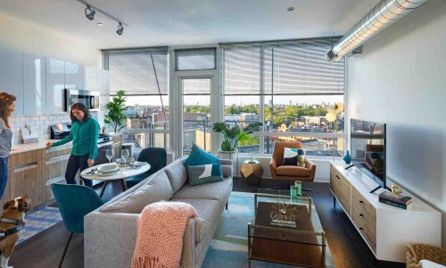 modern studio apartment in River West Chicago - river west studio chicago