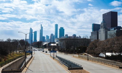 wicker park apartments chicago streetscape